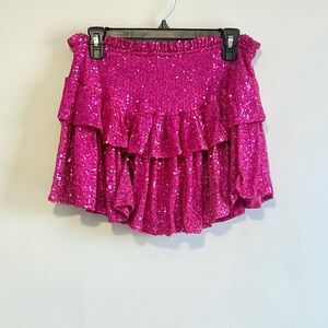 NWT Boutique Main Strip Sequin Skort